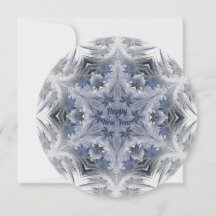 Kaleidoscope Snowflake Bonne Carte Plat du Nouvel