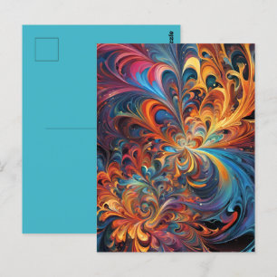 Kaleidoscope stars postcard