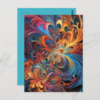 Kaleidoscope stars postcard