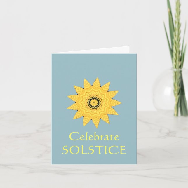 Kaleidoscope Sun Summer Solstice Invitation (Front)