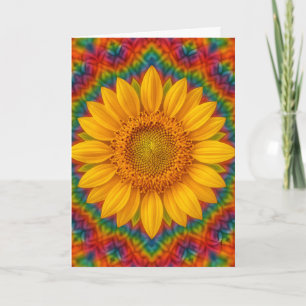 Kaleidoscope Sunflower Card