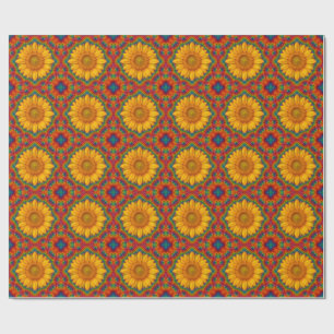 Kaleidoscope Sunflower  Wrapping Paper