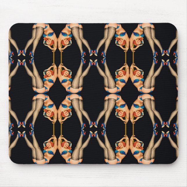 kaleidoscope symmetry pattern girls mouse pad (Front)