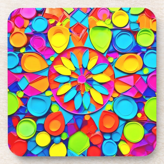 Kaleidoscope Symphony Artwork Coaster (Front)
