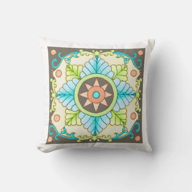 Kaleidoscope  throw pillow (Front)