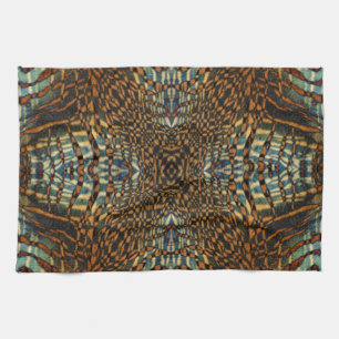 Kaleidoscope tiger fur pattern kitchen towel