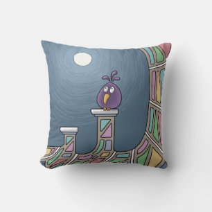 Kaleidoscope Tiki Bird Throw Pillow