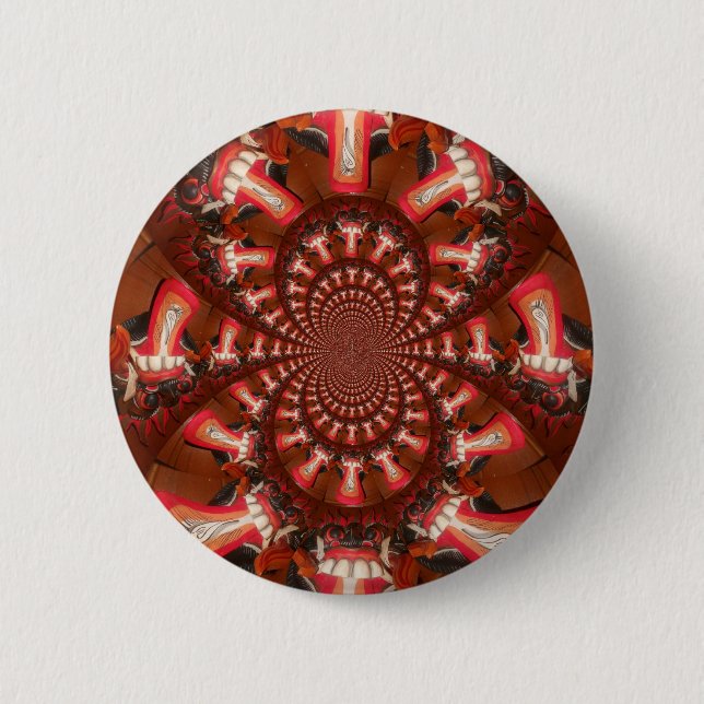 Kaleidoscope Tongue Art Print/Graphic 2 Inch Round Button (Front)
