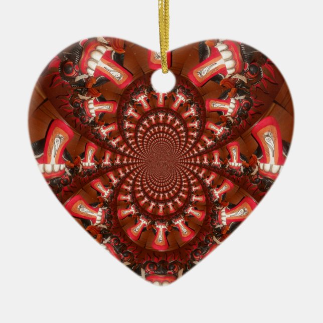 Kaleidoscope Tongue Art Print/Graphic Ceramic Ornament (Front)