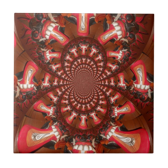 Kaleidoscope Tongue Art Print/Graphic Tile (Front)