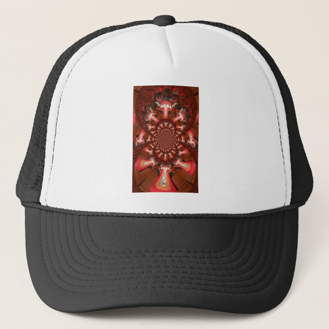 Kaleidoscope Tongue Art Print/Graphic Trucker Hat (Front)