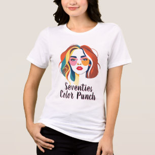 Kaleidoscope Waves: Prismatic Portrait Artistry Tri-Blend Shirt