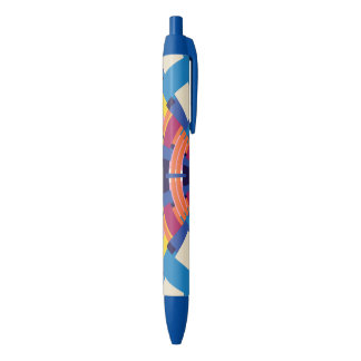 Kaleidoscope Wheel Blue Ink Pen