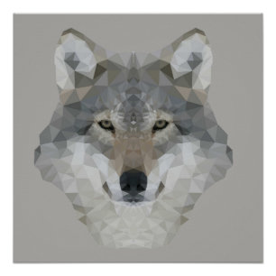Kaleidoscope Wolf Poster