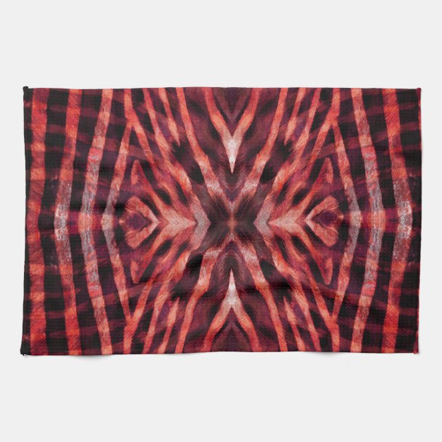 Kaleidoscope Zebra Skin Pattern Kitchen Towel (Horizontal)