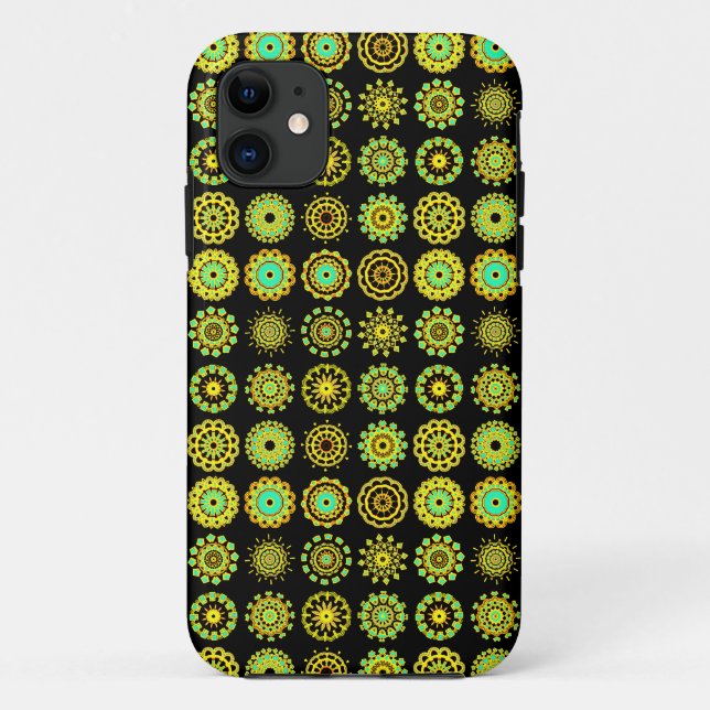 Kaleidoscopic 110714 - 16 Mandalas Case-Mate iPhone Case (Back)