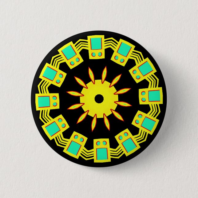 Kaleidoscopic 110714(3) 2 inch round button (Front)