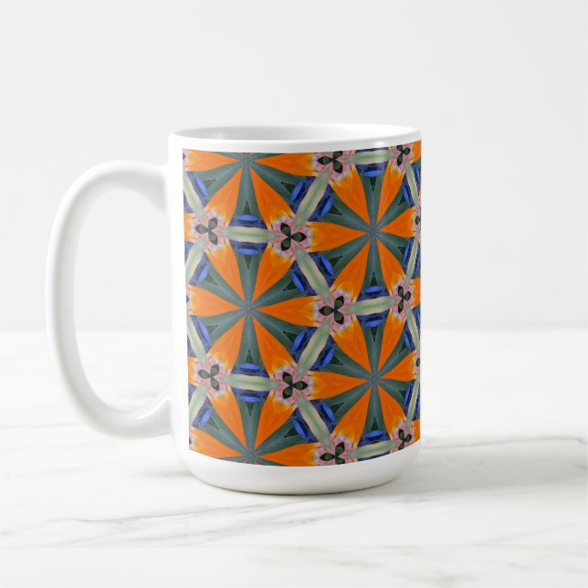 Kaleidoscopic Bird of Paradise Coffee Mug (Left)