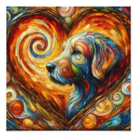 Kaleidoscopic Canine: A Heartfelt Expression