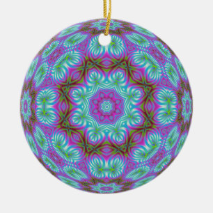 Kaleidoscopic Fractal Ornament.1 Ceramic Ornament