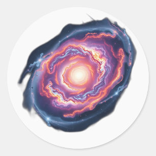 Kaleidoscopic Galaxy Art Classic Round Sticker