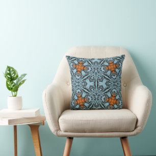 Kaleidoscopic Geometry Throw Pillow