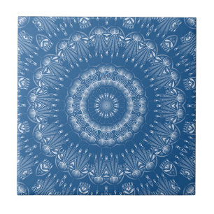 Kaleidoscopic mosaic abstract circle ornamental na tile