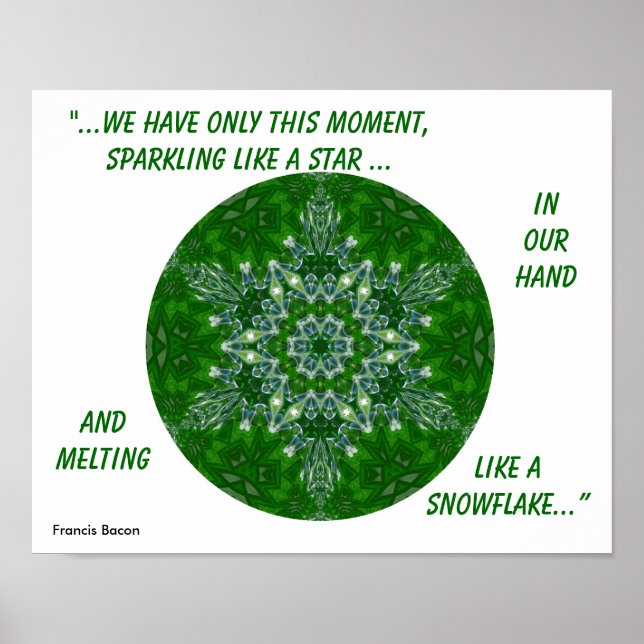 Kaleidoscopic Star Snowflake Poster.1 Poster (Front)