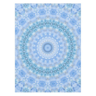 Kaleidoscopic summer circle mosaic print blue colo tablecloth