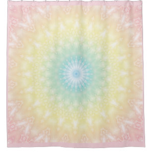 Kaleidoscopic summer circle mosaic print pastel co