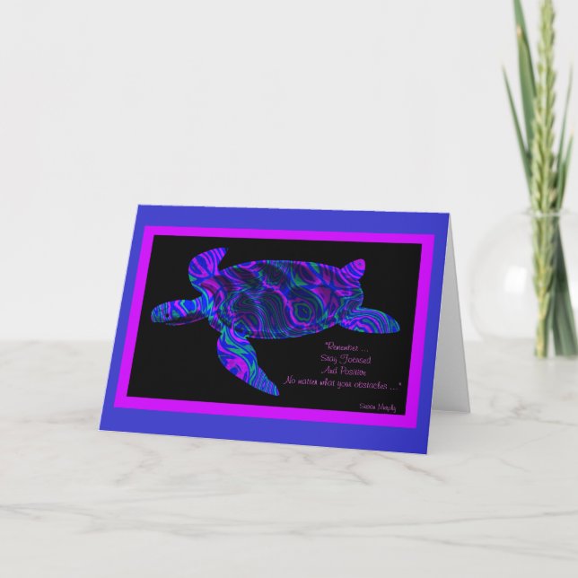 Kaleidoscopic Turtle with Quote Card 2 (Front)