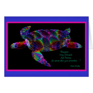 Kaleidoscopic Turtle with Quote Card 4