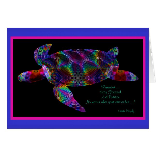 Kaleidoscopic Turtle with Quote Card 4 (Front Horizontal)