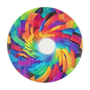 Kaleidoscopic Vortex: A Colourful Journey Cutting Board