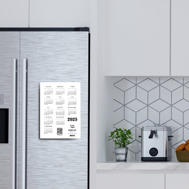 Kalender Deutsch 2025 Full Year Calendar Qr Code  Magnetic Invitation (Kalender Deutsch 2025 Full Year Calendar Qr Code Magnetic Invitation)