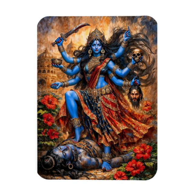 Kali Dance on Shiva Magnet (Vertical)