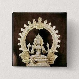 Kali, from Vijayanagar 2 Inch Square Button