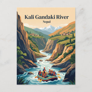 Kali Gandaki River White Water Rafting Nepal Postcard