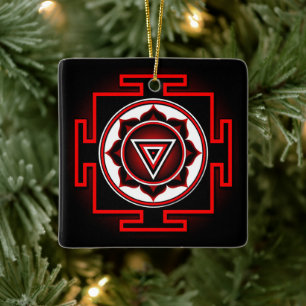 Kali Yantra Ceramic Ornament