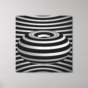 Kalidascope black white room  canvas print