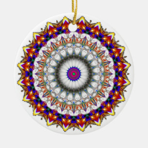 'KaliFract0030' Ceramic Ornament