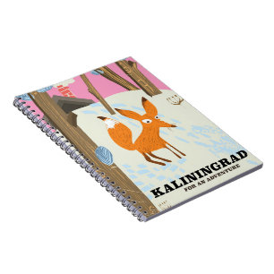 Kaliningrad "for an adventure" travel poster notebook
