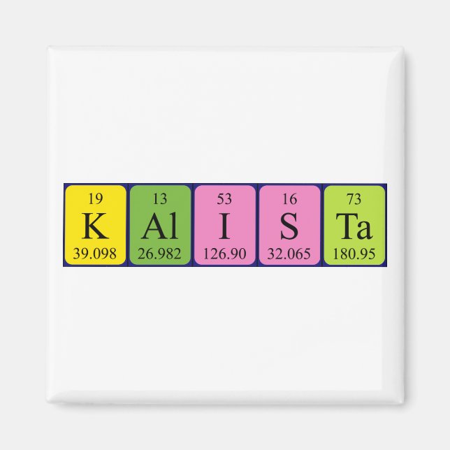 Kalista periodic table name magnet (Front)