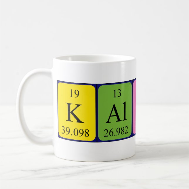 Kalista periodic table name mug (Left)