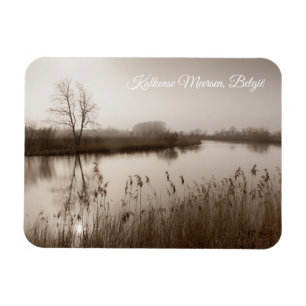 Kalkense meersen, Tranquil Landscape, Belgium Magnet