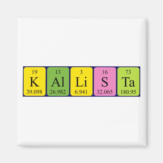 Kallista periodic table name magnet (Front)