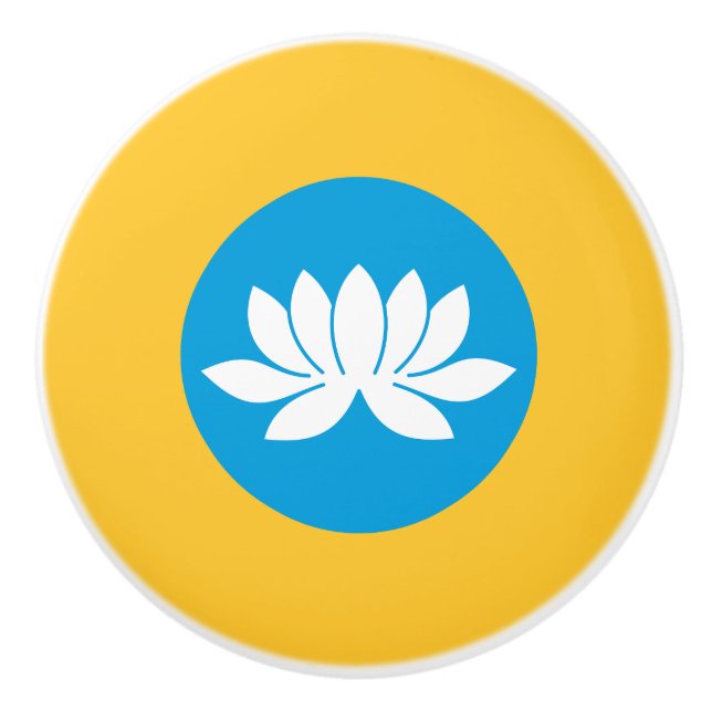 Kalmykia Flag Ceramic Knob (Front)