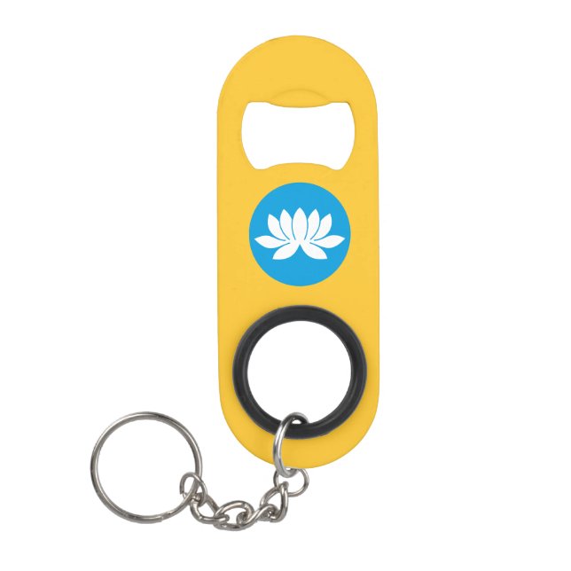 Kalmykia Flag Keychain Bottle Opener (Front)