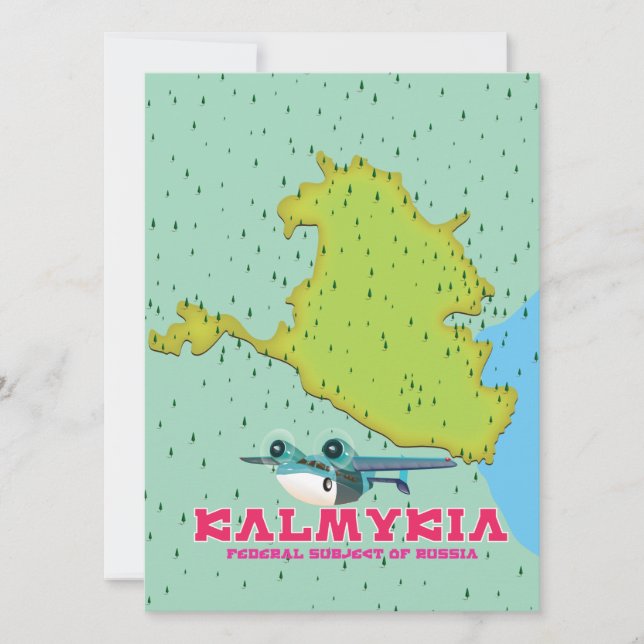 Kalmykia Russia map (Front)