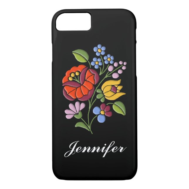 Kalocsa Embroidery - Hungarian Folk Art Case-Mate iPhone Case (Back)